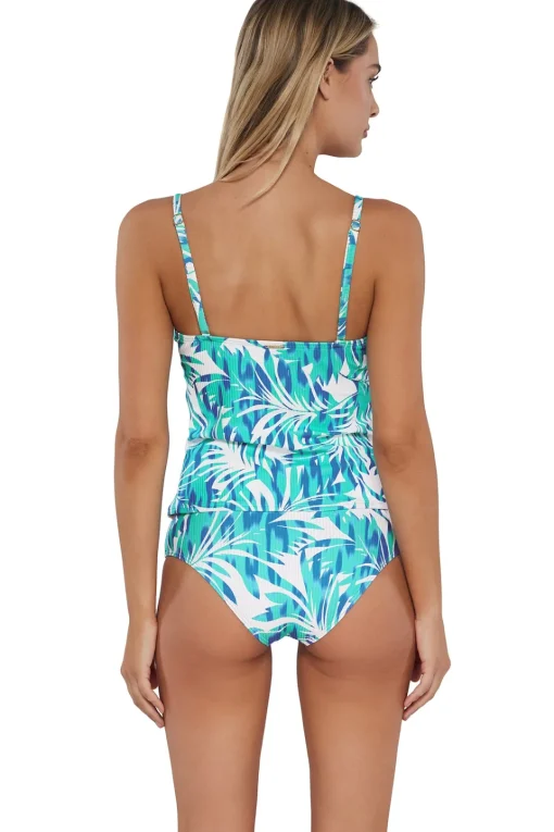 Sunsets Sea Breeze Sandbar Rib Simone Tankini Top< Wire-Free | Tankinis