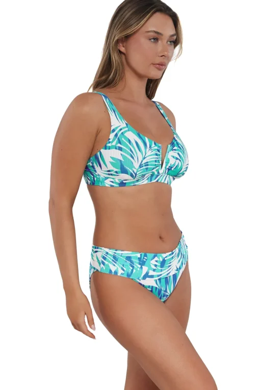 Sunsets Sea Breeze Sandbar Rib Vienna V-Wire Top< Plus Size | Underwire