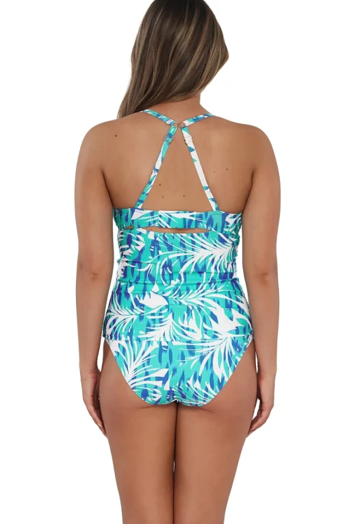 Sunsets Sea Breeze Sandbar Rib Serena Tankini Top< Plus Size | Underwire