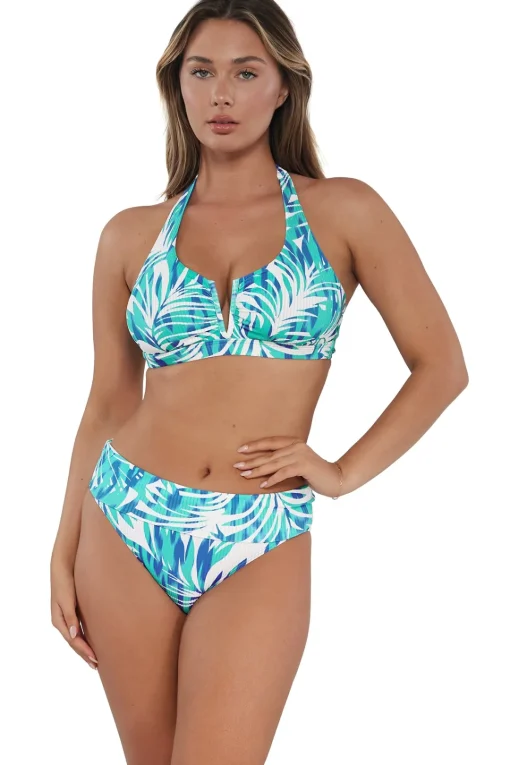 Sunsets Sea Breeze Sandbar Rib Vienna V-Wire Top< Plus Size | Underwire