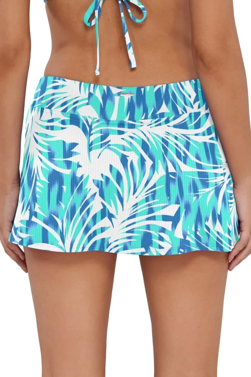 Sunsets Sea Breeze Sandbar Rib Sporty Swim Skirt< Plus Size