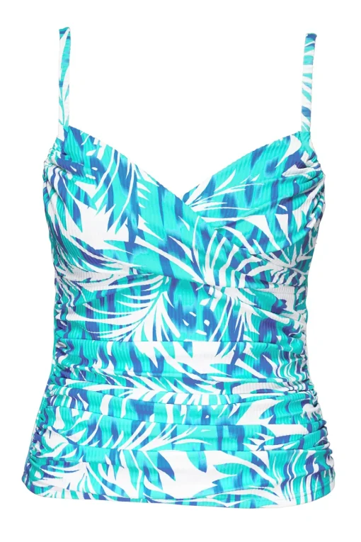 Sunsets Sea Breeze Sandbar Rib Simone Tankini Top< Wire-Free | Tankinis