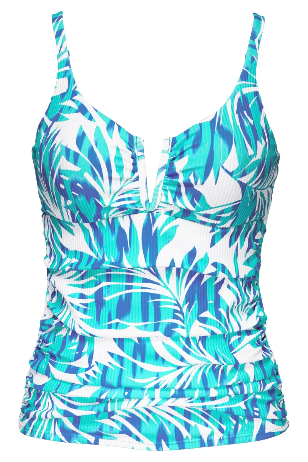 Sunsets Sea Breeze Sandbar Rib Zuri V-Wire Tankini Top< Plus Size | Underwire