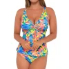 Sunsets Shoreline Petals Forever Tankini Top< Plus Size | Underwire