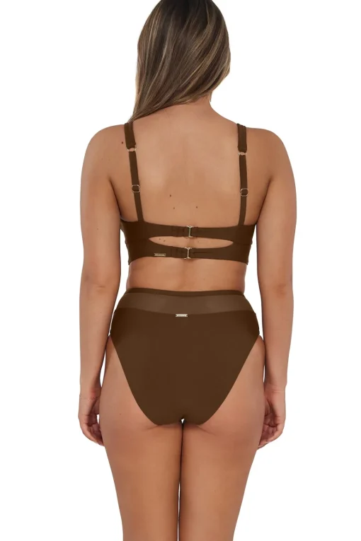 Sunsets Tiki Brown Danica Top< Plus Size | Underwire
