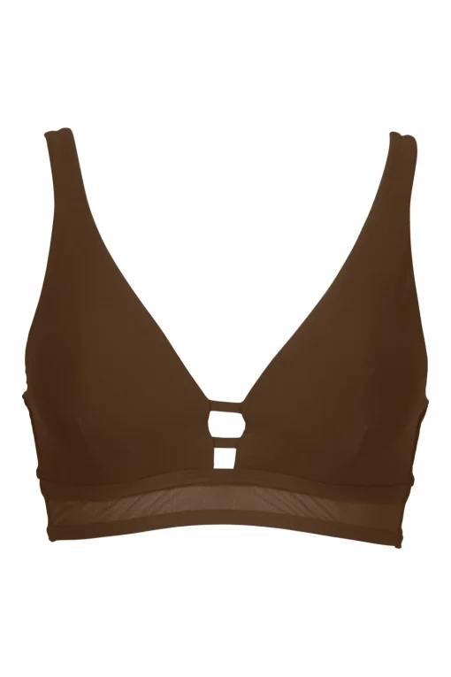 Sunsets Tiki Brown Danica Top< Plus Size | Underwire