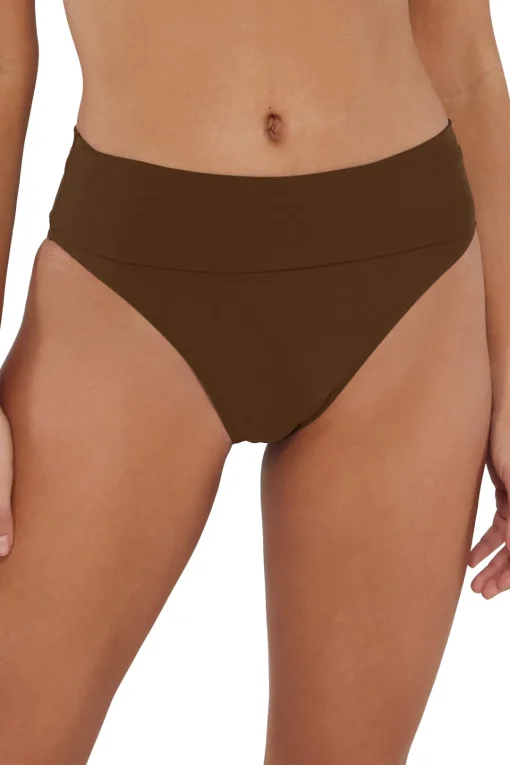 Sunsets Tiki Brown Hannah High Waist Bottom< Plus Size | High-Waist