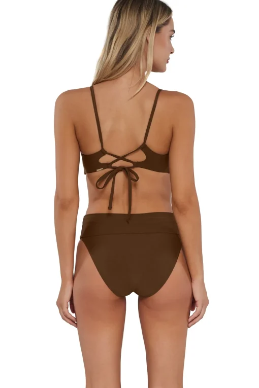 Sunsets Tiki Brown Hannah High Waist Bottom< Plus Size | High-Waist