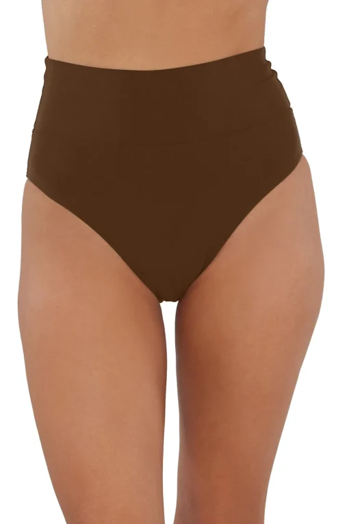 Sunsets Tiki Brown Hannah High Waist Bottom< Plus Size | High-Waist