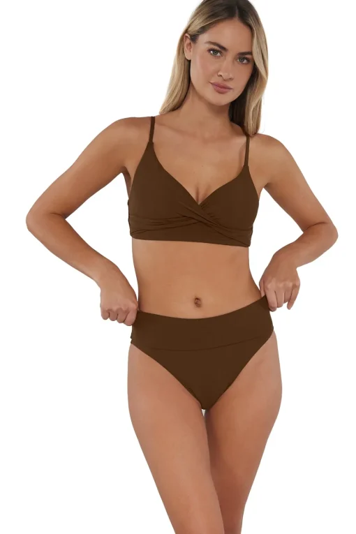 Sunsets Tiki Brown Lyla Bralette Top< Wire-Free