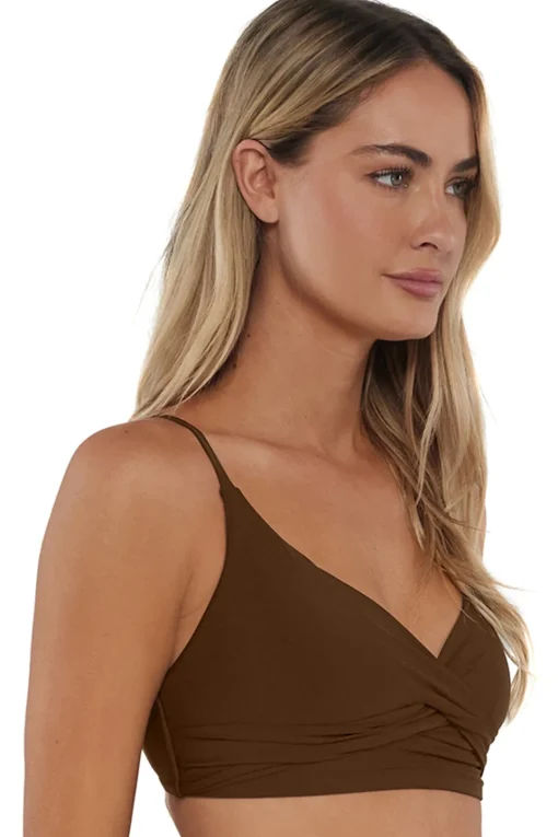 Sunsets Tiki Brown Lyla Bralette Top< Wire-Free