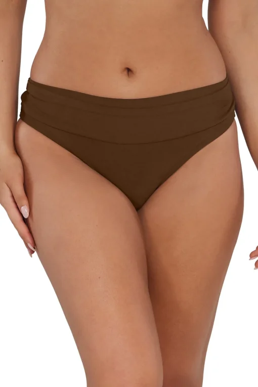 Sunsets Tiki Brown Unforgettable Bottom< Plus Size | Bikini Bottoms