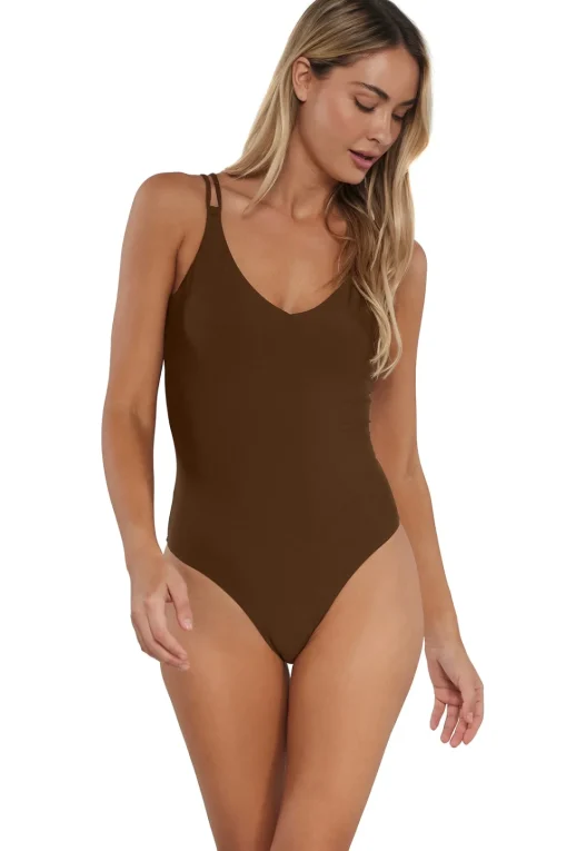 Sunsets Tiki Brown Veronica One Piece< Classic