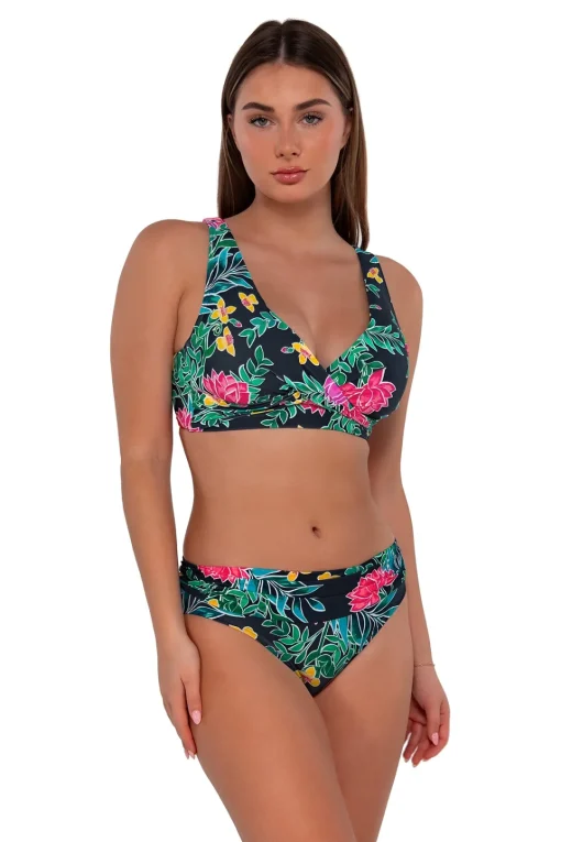 Sunsets Twilight Blooms Elsie Top< Plus Size | Underwire
