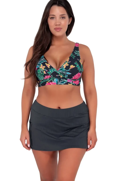 Sunsets Twilight Blooms Elsie Top< Plus Size | Underwire