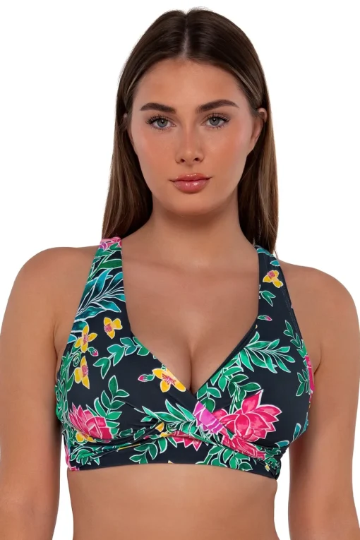 Sunsets Twilight Blooms Elsie Top< Plus Size | Underwire