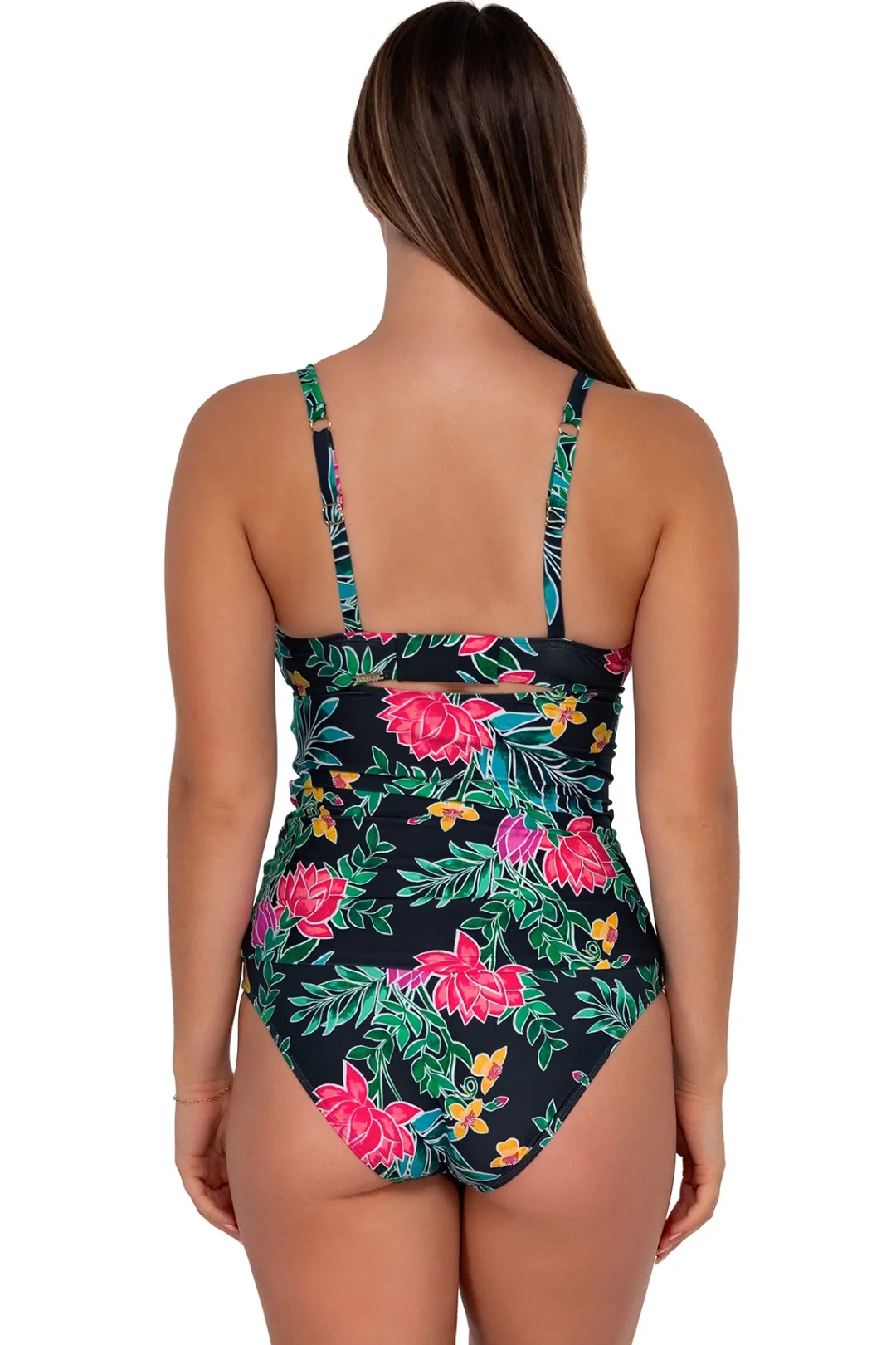 Sunsets Twilight Blooms Serena Tankini Top< Plus Size | Underwire