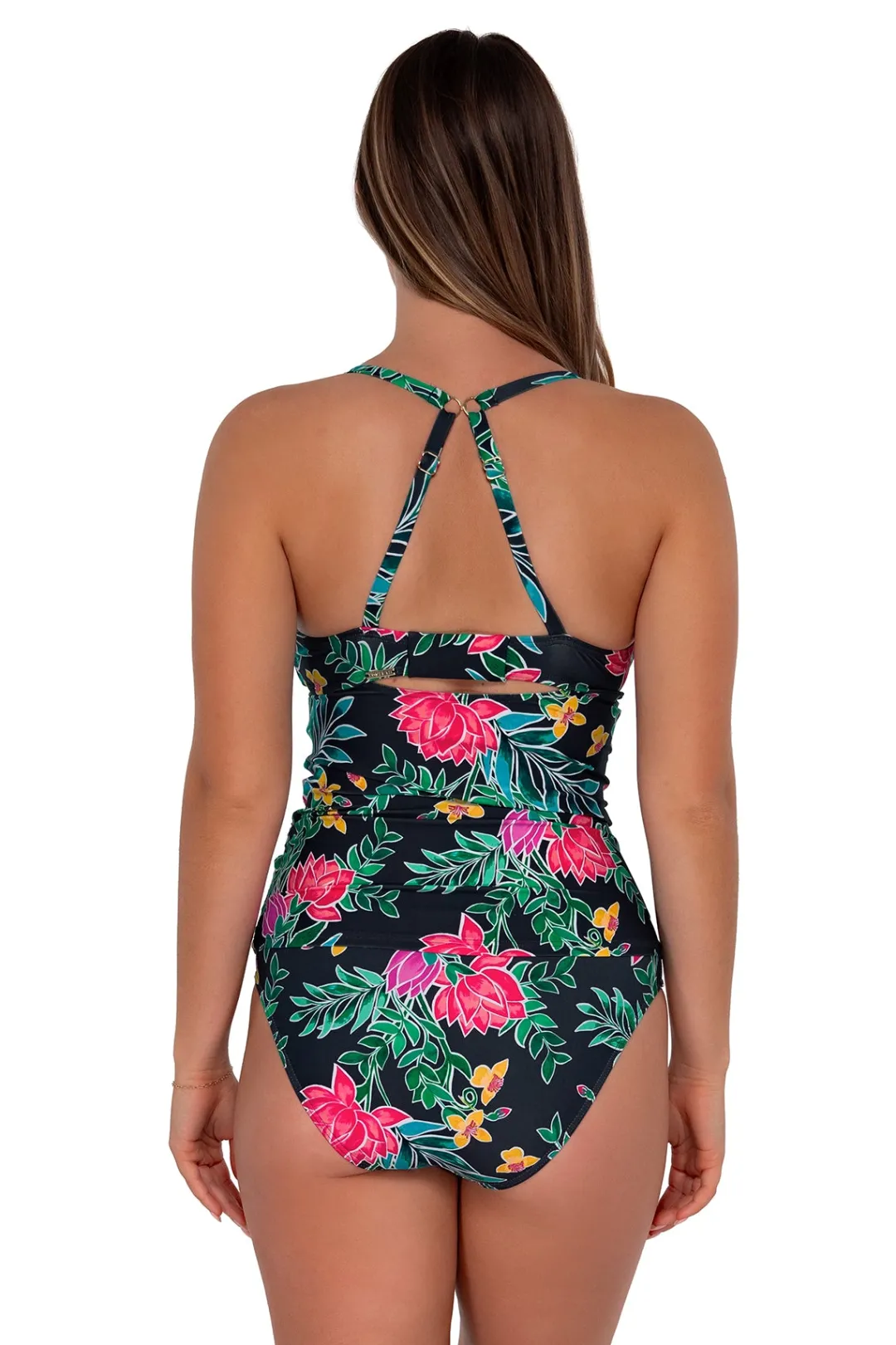 Sunsets Twilight Blooms Serena Tankini Top< Plus Size | Underwire