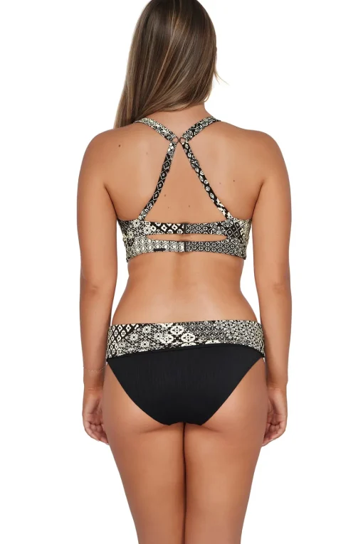Sunsets Venice Seagrass Texture Capri High Waist Bottom< Plus Size | High-Waist