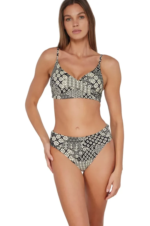 Sunsets Venice Seagrass Texture Lyla Bralette Top< Wire-Free