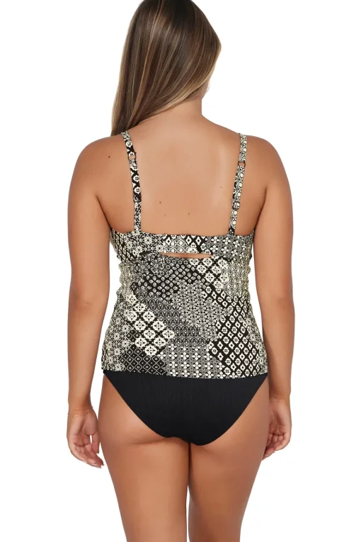 Sunsets Venice Seagrass Texture Zuri V-Wire Tankini Top< Plus Size | Underwire