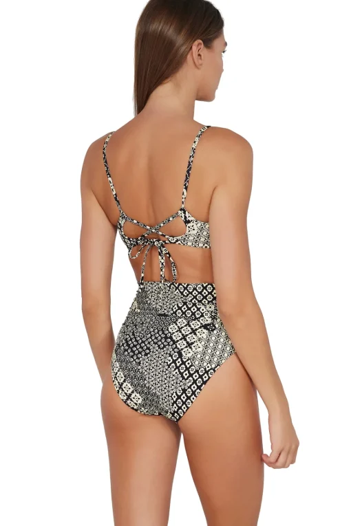 Sunsets Venice Seagrass Texture Hannah High Waist Bottom< Plus Size | High-Waist