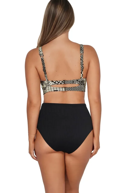 Sunsets Venice Seagrass Texture Capri High Waist Bottom< Plus Size | High-Waist