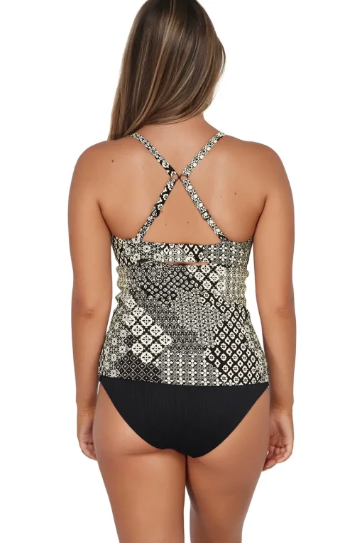 Sunsets Venice Seagrass Texture Zuri V-Wire Tankini Top< Plus Size | Underwire