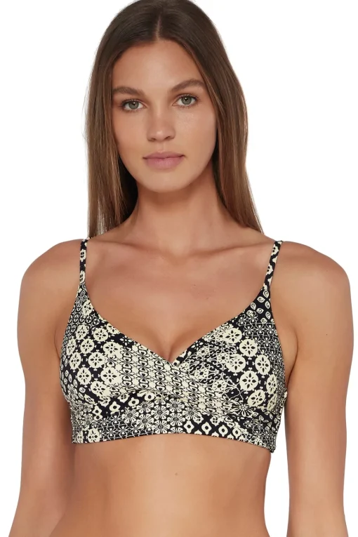 Sunsets Venice Seagrass Texture Lyla Bralette Top< Wire-Free