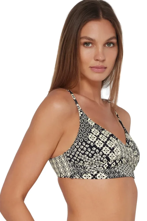 Sunsets Venice Seagrass Texture Lyla Bralette Top< Wire-Free