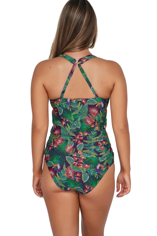 Sunsets Welcome To Rio Elsie Tankini Top< Plus Size | Underwire