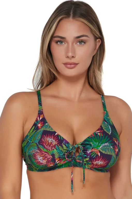 Sunsets Welcome To Rio Kauai Keyhole Top< Plus Size | Underwire