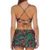 Sunsets Welcome To Rio Sporty Swim Skirt Bottom< Plus Size