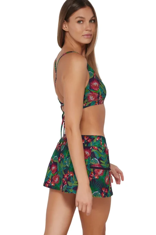 Sunsets Welcome To Rio Sporty Swim Skirt Bottom< Plus Size