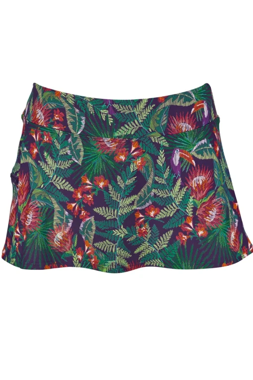 Sunsets Welcome To Rio Sporty Swim Skirt Bottom< Plus Size