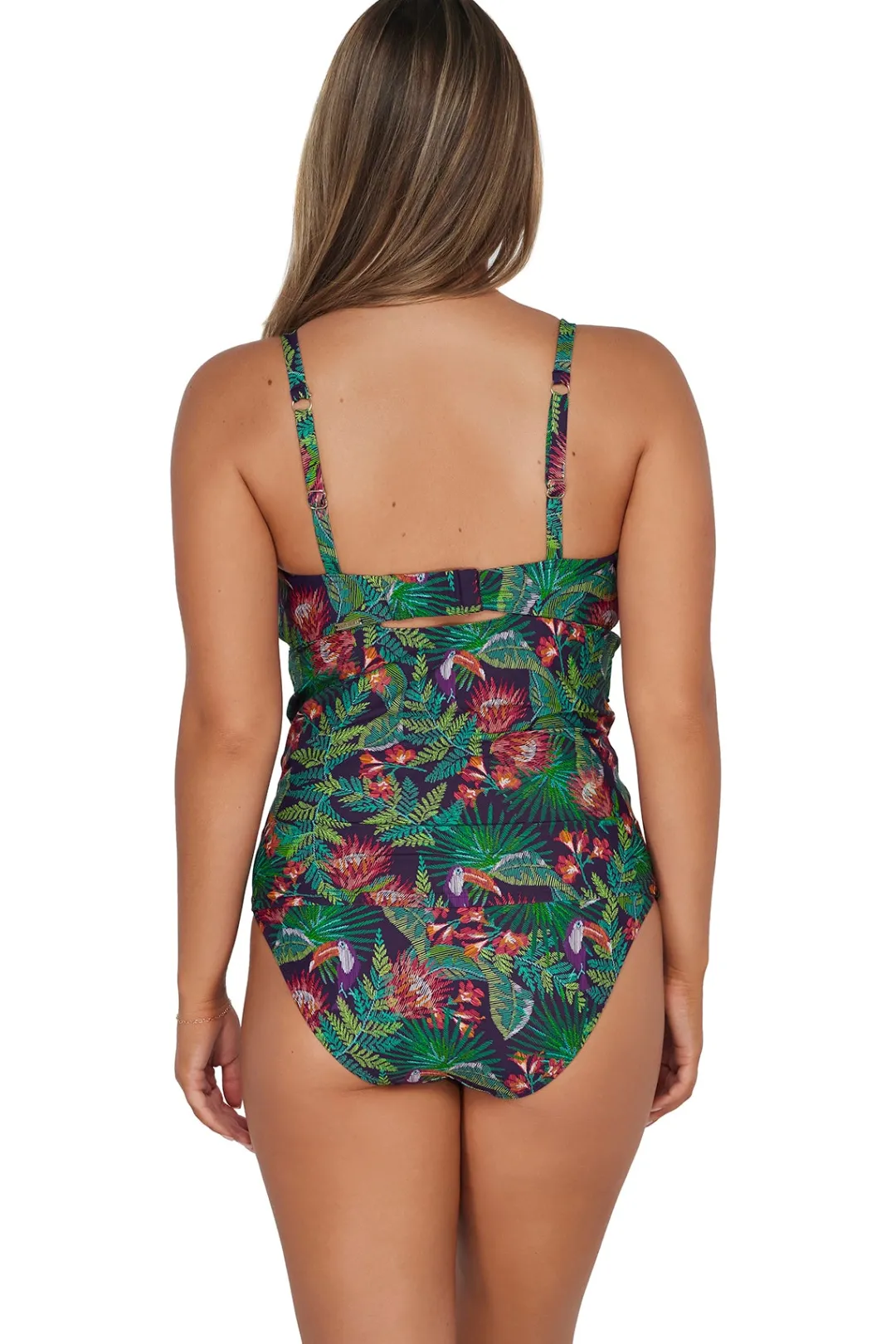 Sunsets Welcome To Rio Zuri V-Wire Tankini Top< Plus Size | Underwire