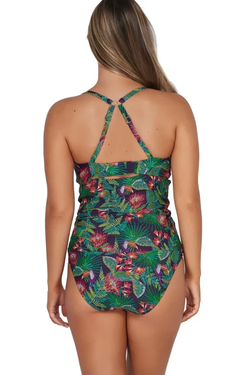 Sunsets Welcome To Rio Zuri V-Wire Tankini Top< Plus Size | Underwire