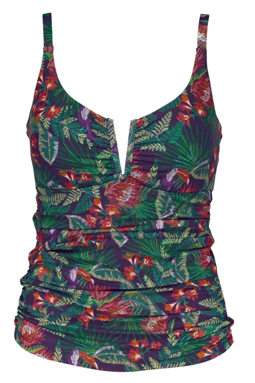 Sunsets Welcome To Rio Zuri V-Wire Tankini Top< Plus Size | Underwire