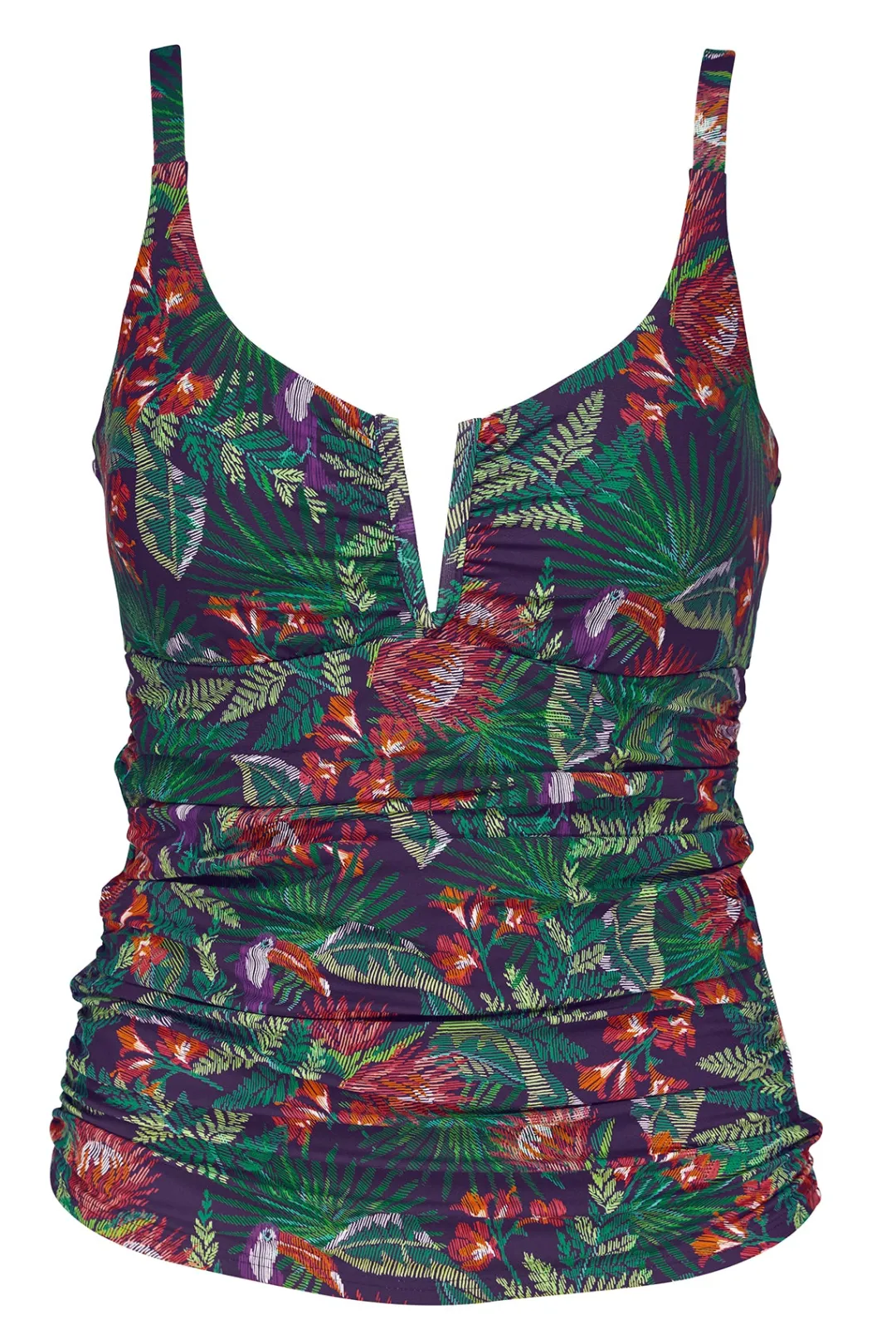 Sunsets Welcome To Rio Zuri V-Wire Tankini Top< Plus Size | Underwire