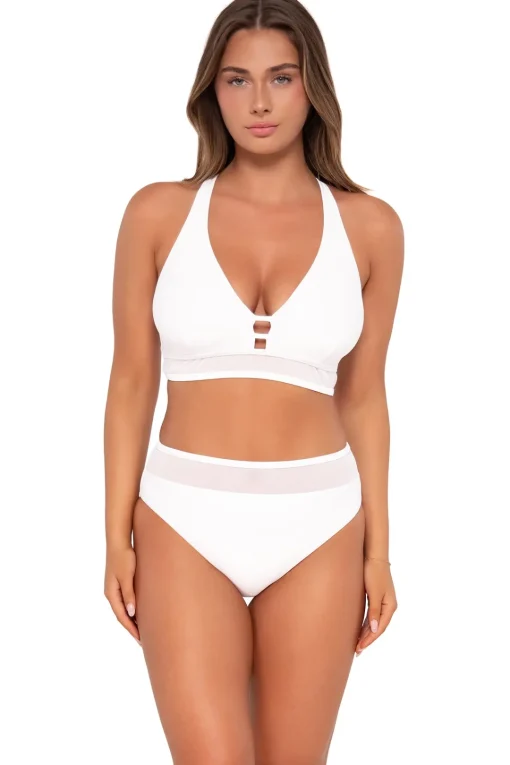 Sunsets White Lily Annie High Waist Bottom< Plus Size | High-Waist