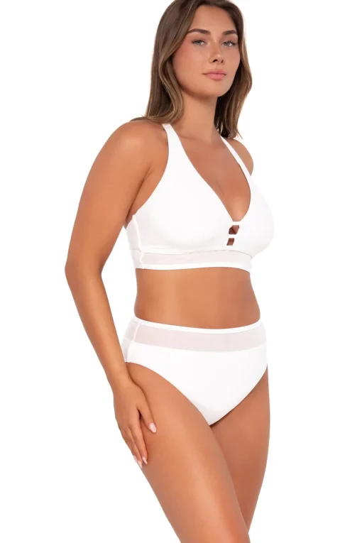 Sunsets White Lily Annie High Waist Bottom< Plus Size | High-Waist
