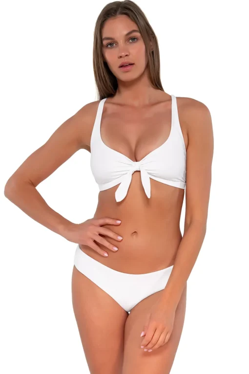 Sunsets White Lily Brandi Bralette Top< Bikini Tops