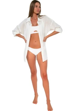 Sunsets White Lily Delilah Shirt< Cover-Ups