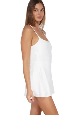 Sunsets White Lily Naomi Swim Dress One Piece< Swim Dress