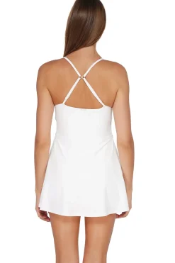 Sunsets White Lily Naomi Swim Dress One Piece< Swim Dress