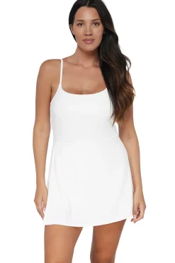 Sunsets White Lily Naomi Swim Dress One Piece< Swim Dress