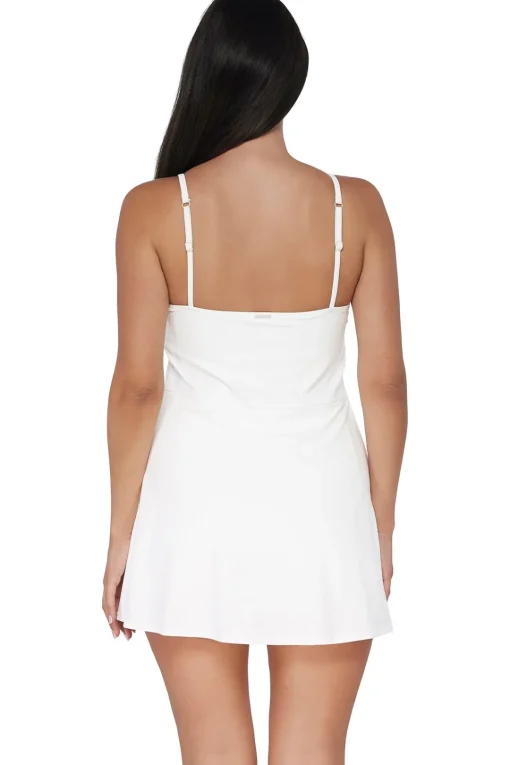 Sunsets White Lily Naomi Swim Dress One Piece< Swim Dress