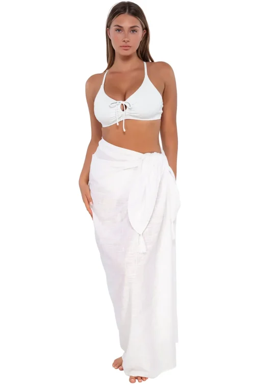 Sunsets White Lily Paradise Pareo< Cover-Ups