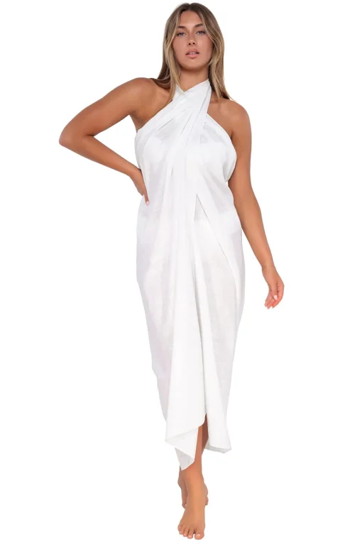 Sunsets White Lily Paradise Pareo< Cover-Ups