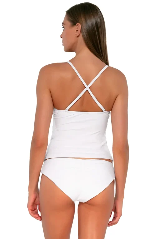 Sunsets White Lily Simone Tankini Top< Tankinis